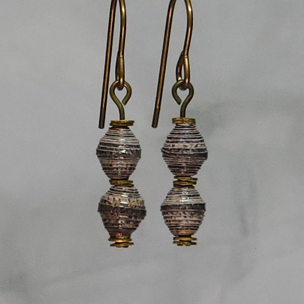 Black Multi Double Stack Earrings - 1-5/8