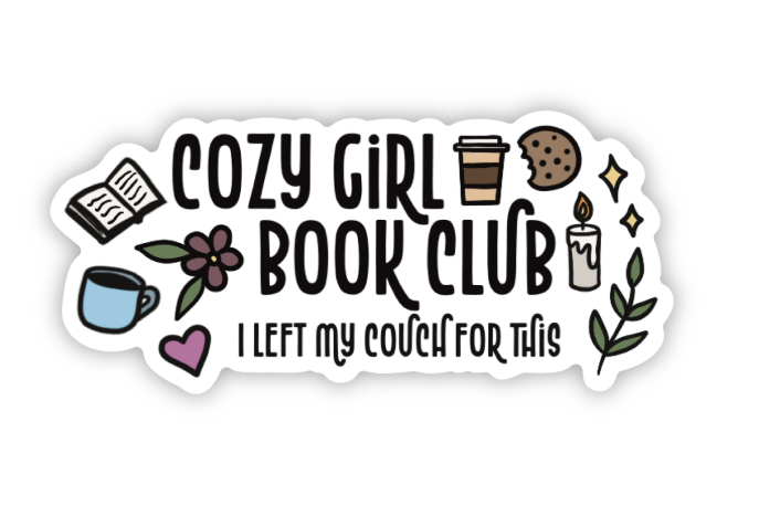 Cozy Girl Book Club Sticker