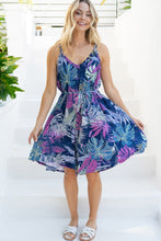 Load image into Gallery viewer, White Birch Sleeveless Tropical Print Dress
