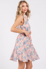 Load image into Gallery viewer, GeeGee Full Size Floral Eyelet Sleeveless Mini Dress
