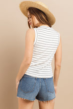 Load image into Gallery viewer, Ces Femme Striped Round Neck Tank
