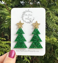 Load image into Gallery viewer, Dangle Christmas Tree Earrings
