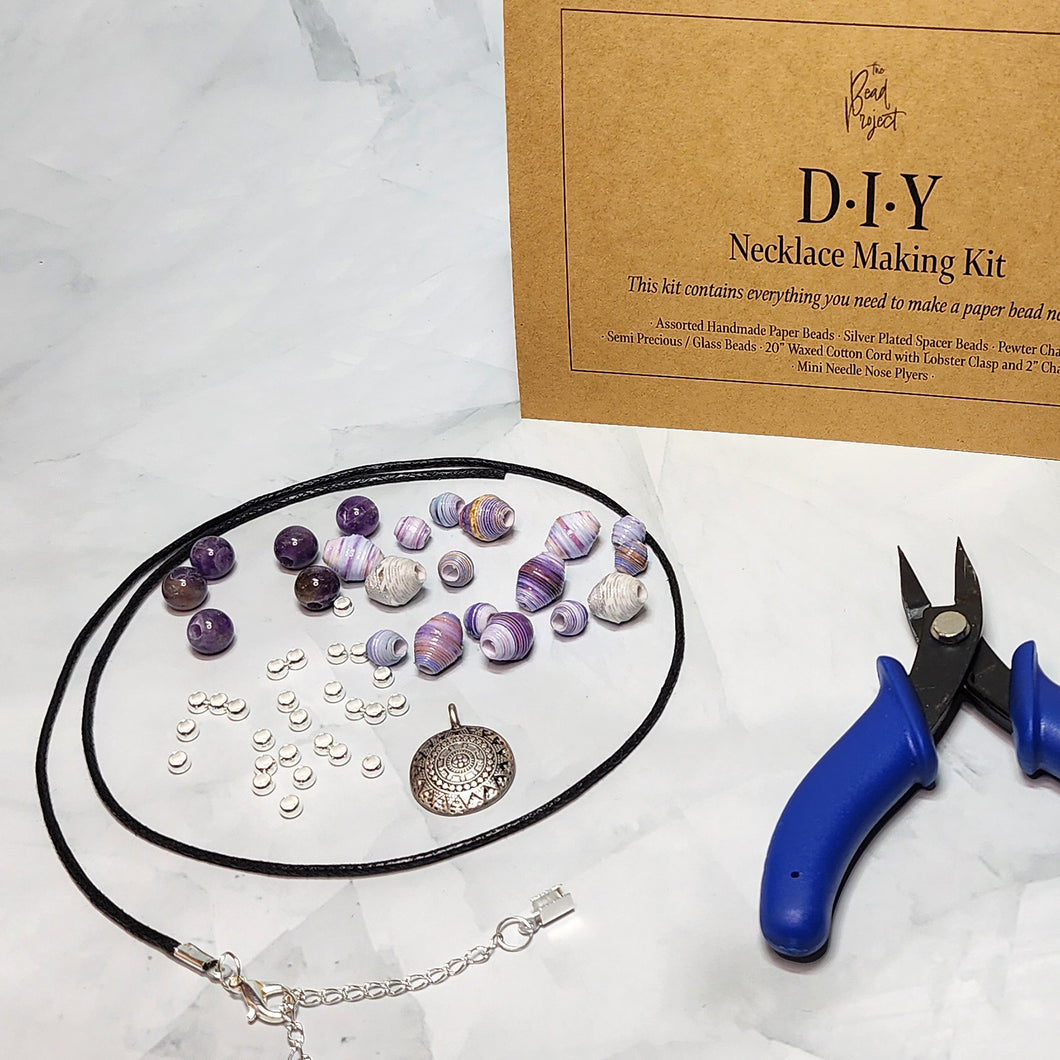 DIY Necklace Making Kit - w/ Mandala Charm
