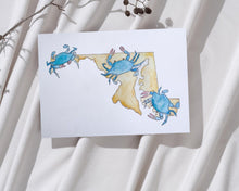 Load image into Gallery viewer, Maryland Blue - Watercolor Print
