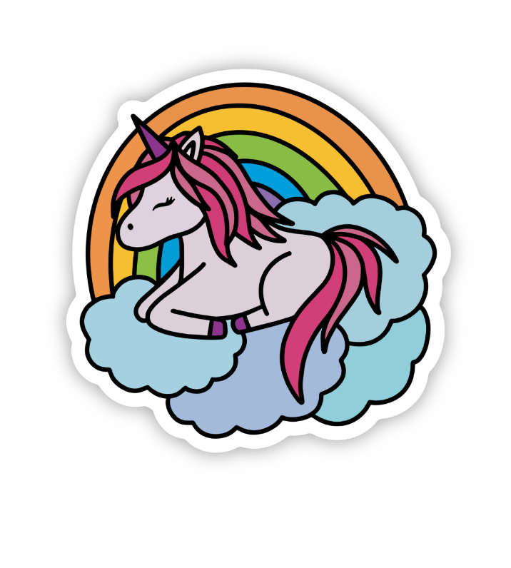 Matte Rainbow Unicorn Sticker