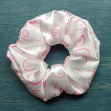 Load image into Gallery viewer, Satin Boob Scrunchie -White
