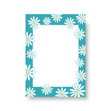 Load image into Gallery viewer, Blue and Yellow Daisy Notepad | 5x7&quot; Notepad with 50 Tear-Off Pages | Fun, Spring Floral Notepad
