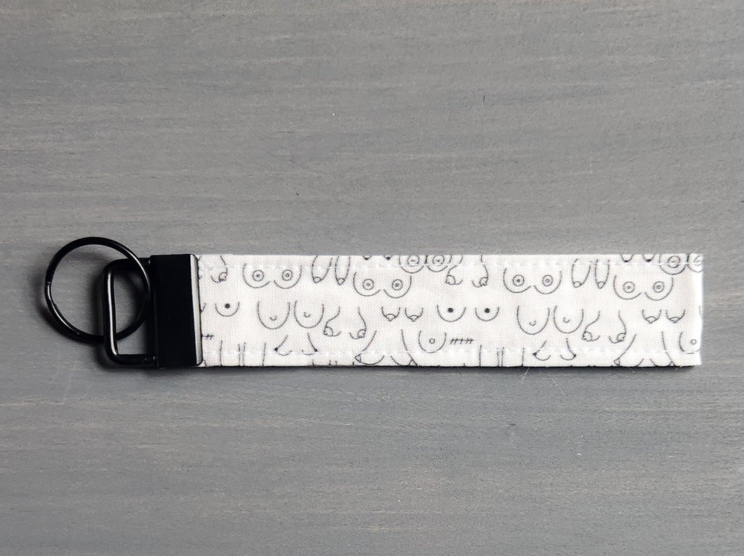 itty bitty titty keychain - white