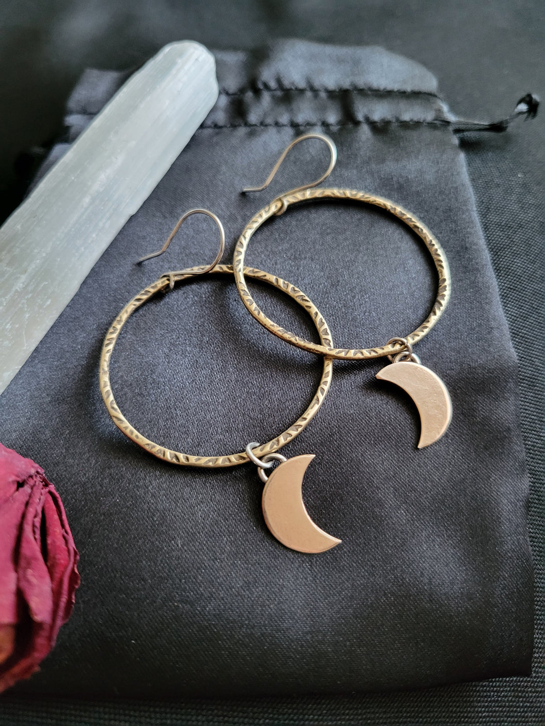 Luna Dangle Hoops- Large