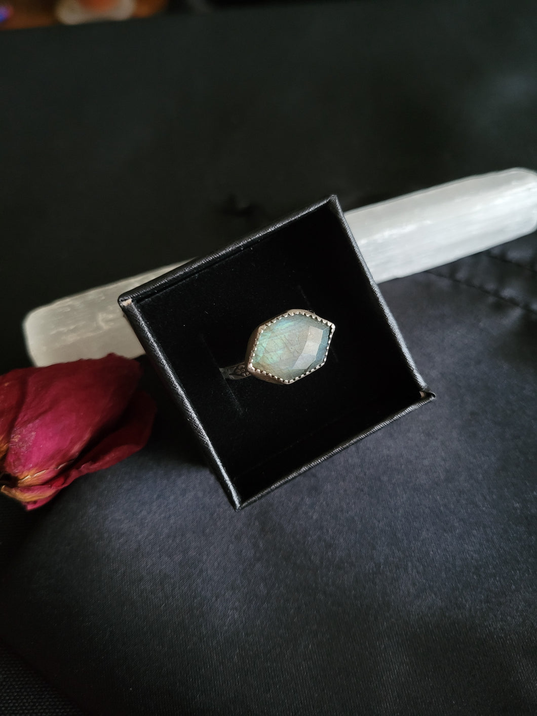Labradorite Hex Ring