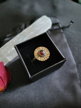 Load image into Gallery viewer, Garnet Sun Dial Ring
