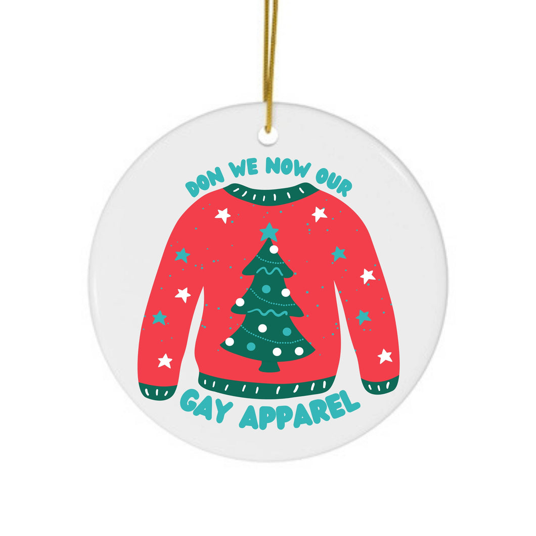 Gay Christmas Ornament - Queer LGBTQ Funny Holiday Ornaments