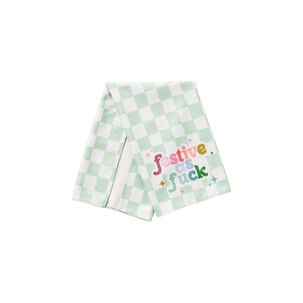 Festive As Fuck-Holiday Kitchen Towels
