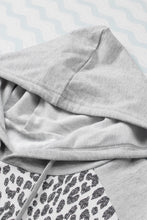 Load image into Gallery viewer, Plus Size Leopard Raglan Sleeve Hoodie
