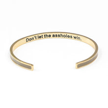 Load image into Gallery viewer, Don&#39;t Let the Assholes Win Enamel Bangle Bracelet

