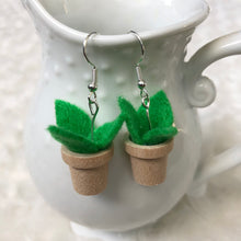 Load image into Gallery viewer, Kelly Green Planted Pot Earrings
