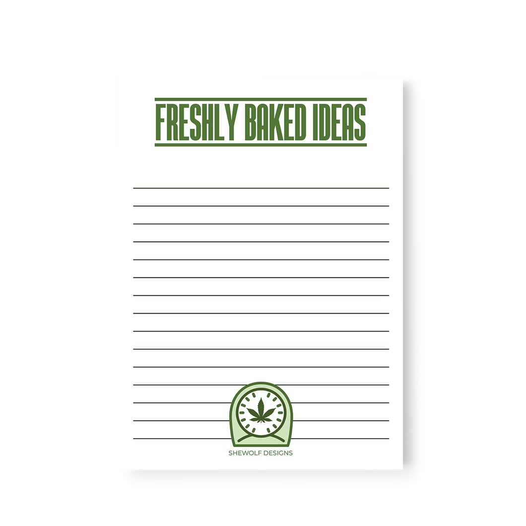 Freshly baked ideas stoner notepad