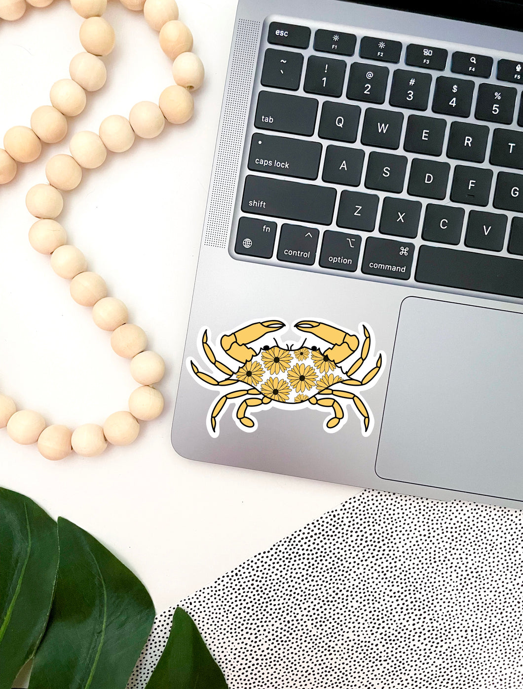 Yellow Maryland Crab Sticker