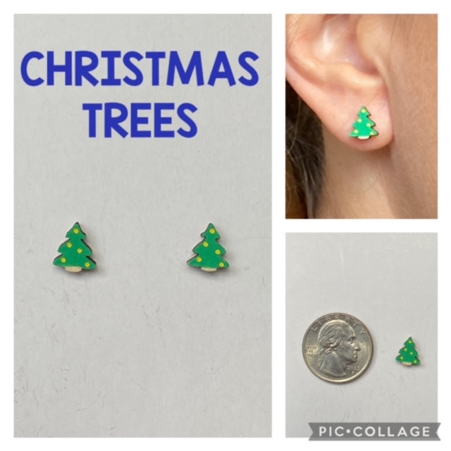 Christmas Tree Stud Earrings