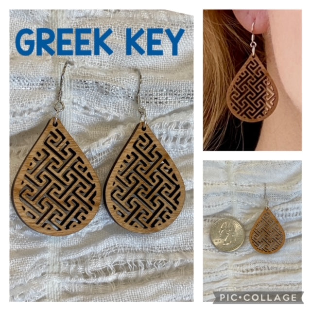 Greek Key Earrings
