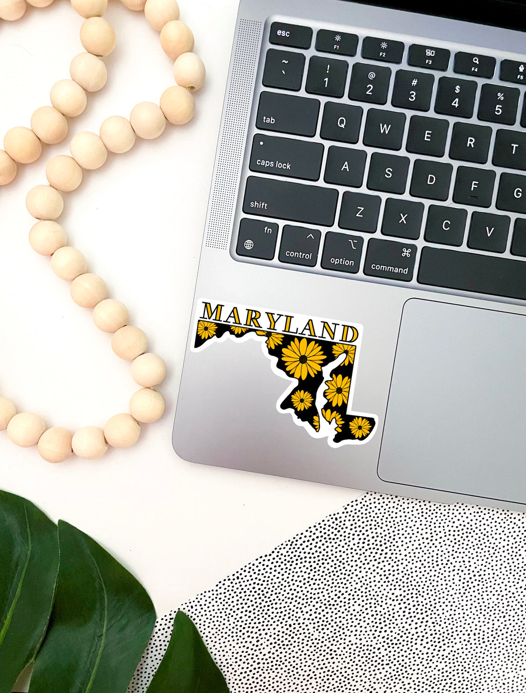 MD state black words sticker