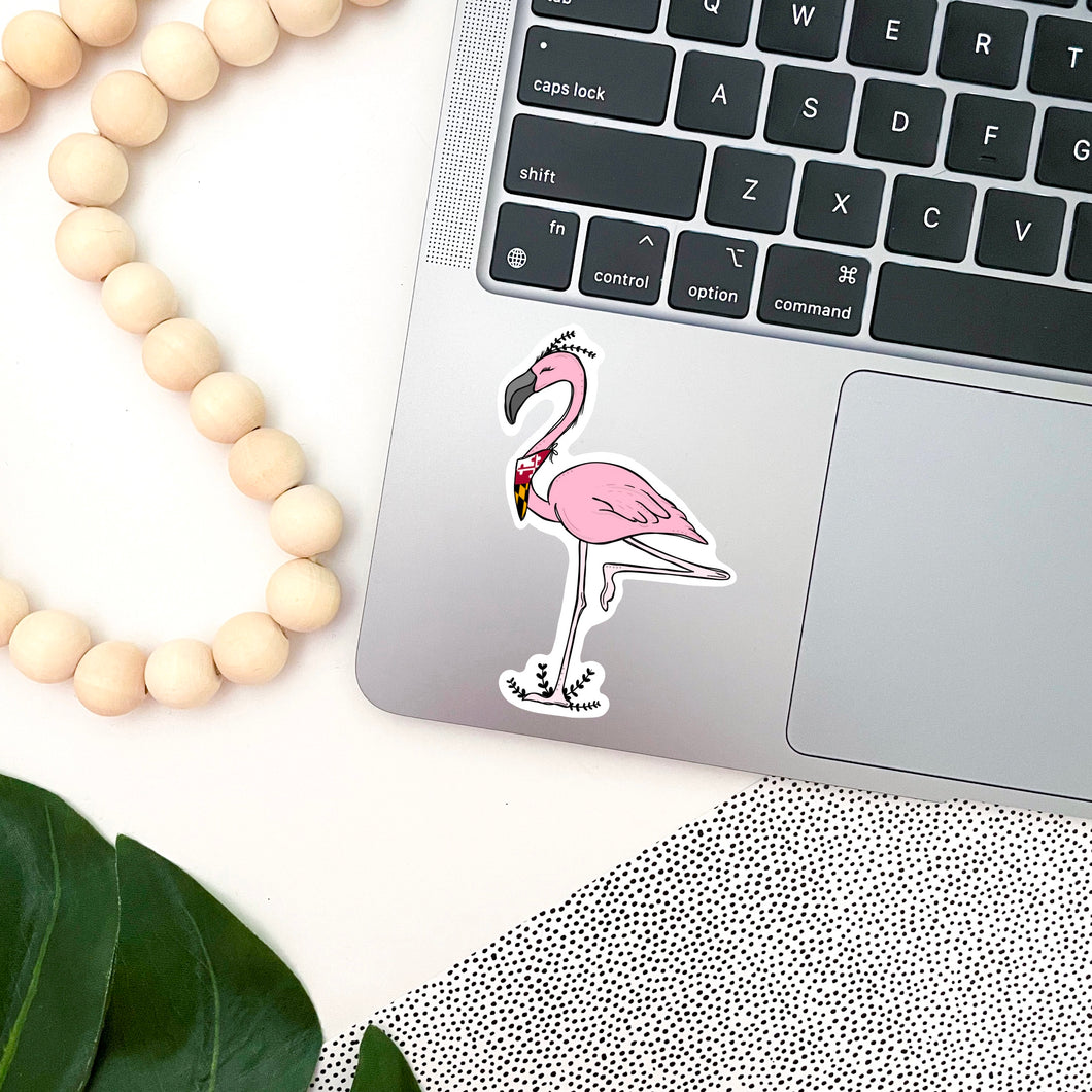 Maryland Flamingo Sticker