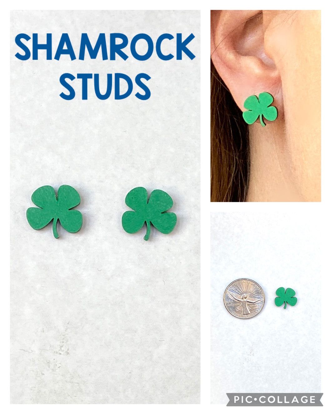 Shamrock Stud Earrings