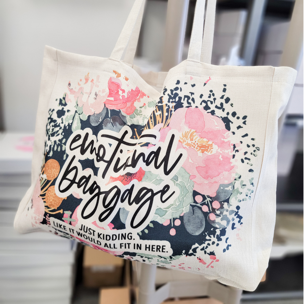 Emotional Baggage floral tote