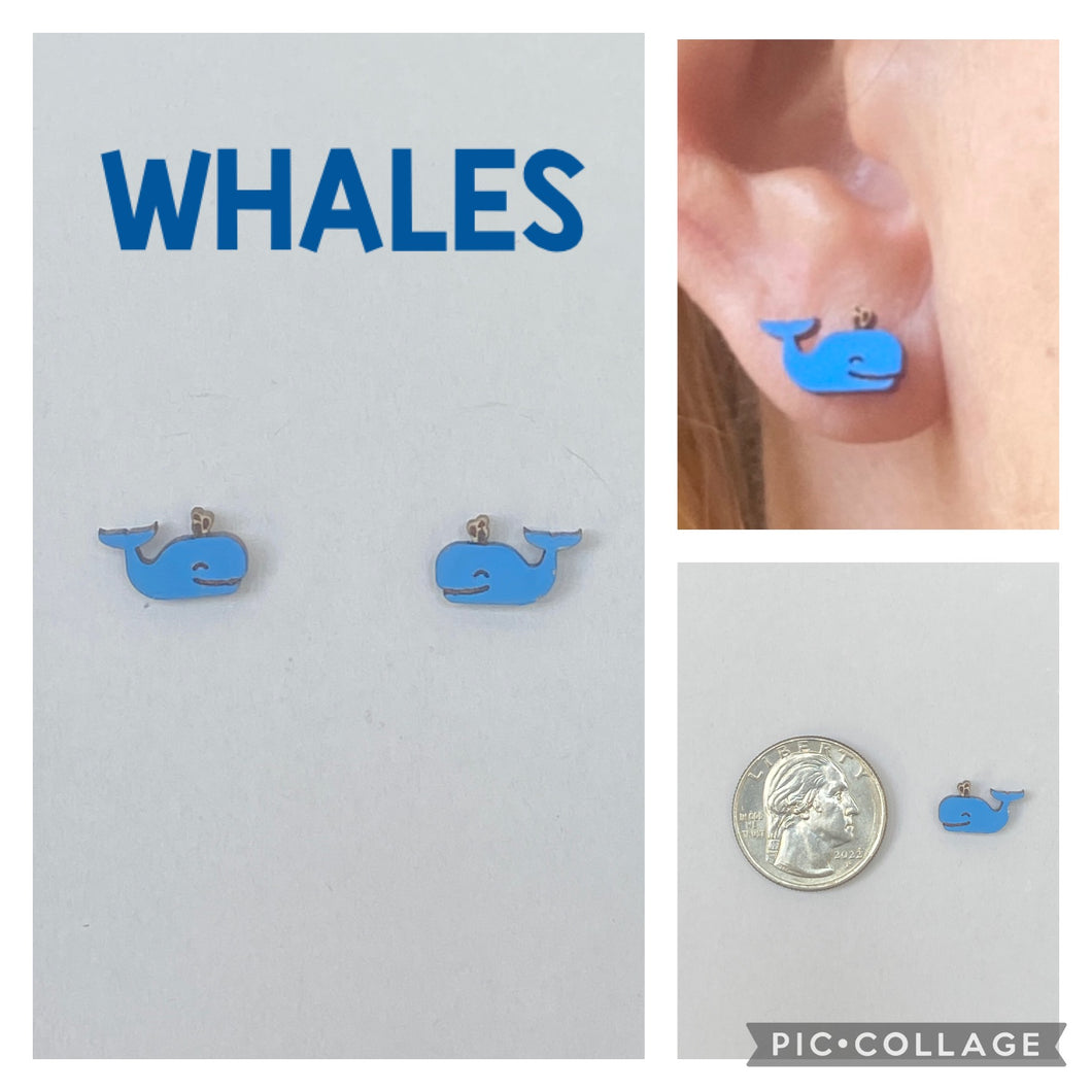 Whale Earrings