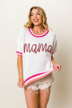 Load image into Gallery viewer, BiBi MAMA Contrast Trim Short Sleeve Sweater
