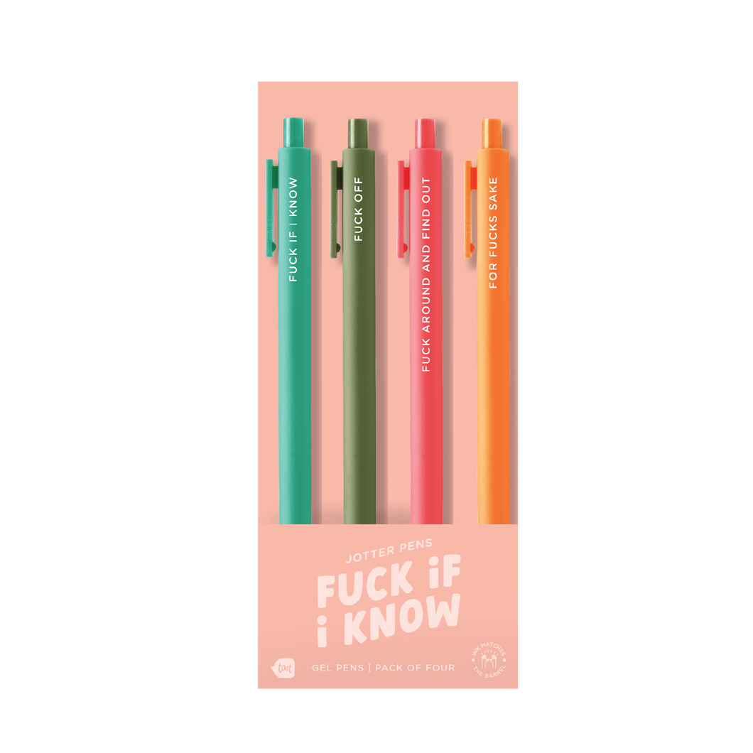 Fuck If I Know-Jotter Sets 4 Pack (perfect stocking stuffers!)