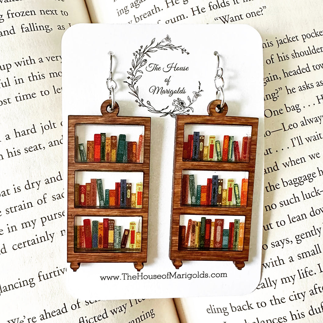 Bookshelf Earrings
