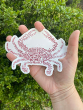 Load image into Gallery viewer, Hand Lettered Crab Sticker
