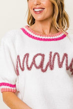 Load image into Gallery viewer, BiBi MAMA Contrast Trim Short Sleeve Sweater
