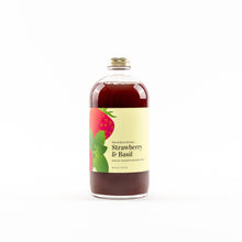 Load image into Gallery viewer, Strawberry &amp; Basil Cocktail and Mocktail Mixer, 16 fl oz
