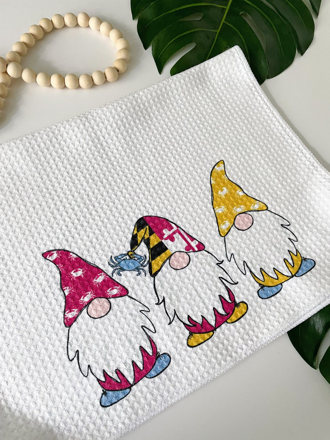 Gnome dish towel