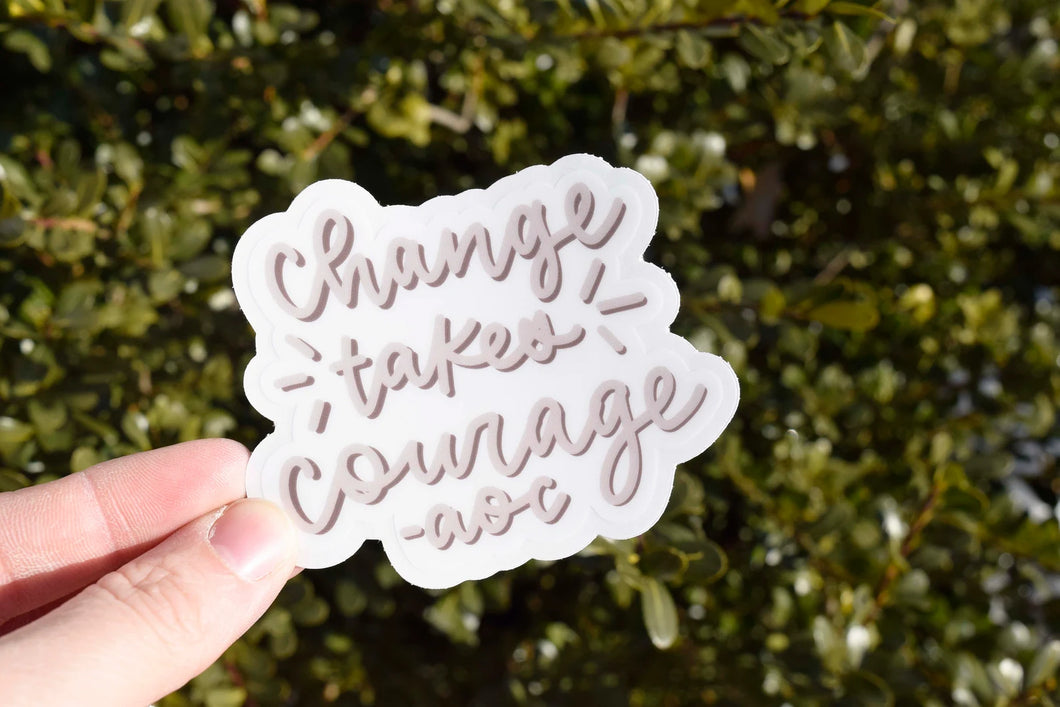 AOC quote sticker