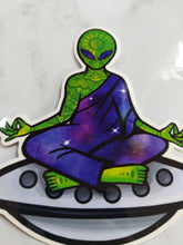 Load image into Gallery viewer, Meditating Alien Sticker
