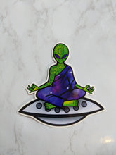 Load image into Gallery viewer, Meditating Alien Sticker
