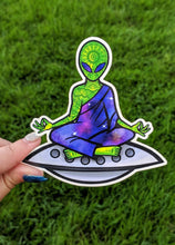 Load image into Gallery viewer, Meditating Alien Sticker
