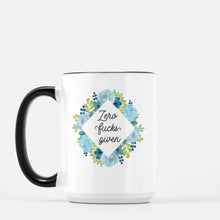 Load image into Gallery viewer, Zero Fucks Given 15oz ceramic mug with black handle
