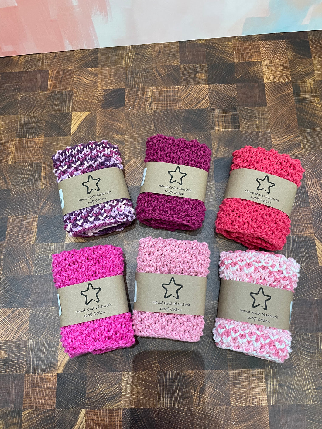 berry colors Knit Ecofriendly Dishcloths