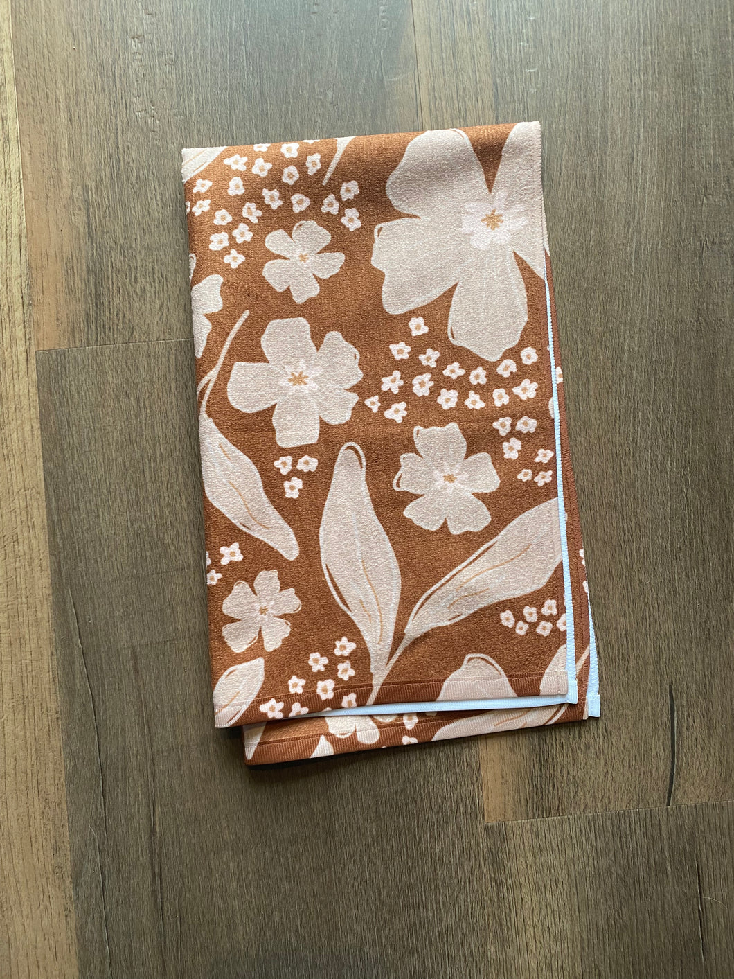 Mustard Yellow Floral Hand Towel