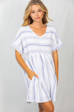 Load image into Gallery viewer, short sleeve woven dress-white birch
